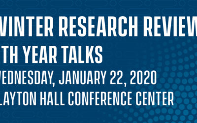 WINTER RESEARCH REVIEW: 4th Year Talks